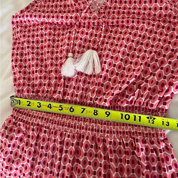 Cabana Life Pink and Coral Patterned Ruffle Dress - Picture 6 of 7